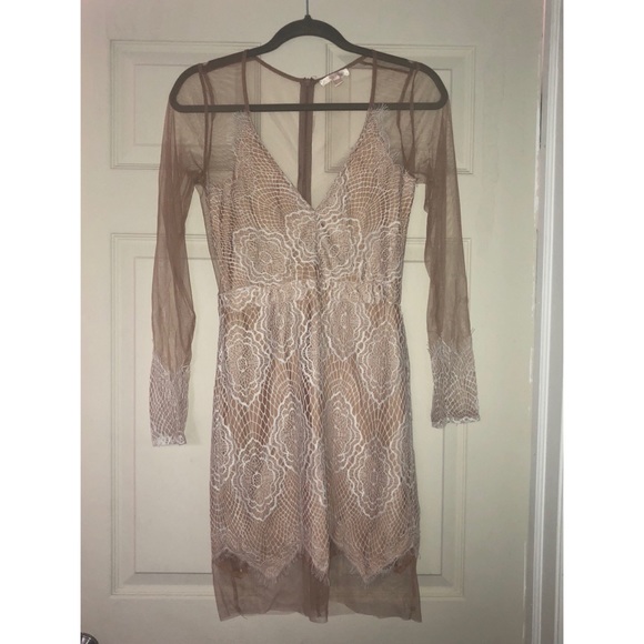 NWOT! Luxxel love lace dress in white/nude. - Picture 5 of 8